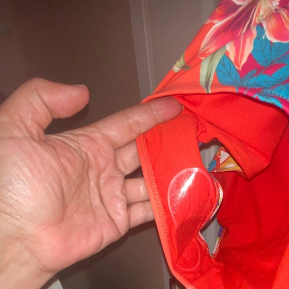 Johnny Was twist floral color one piece swimsuit halter NWT Small - Picture 4 of 6